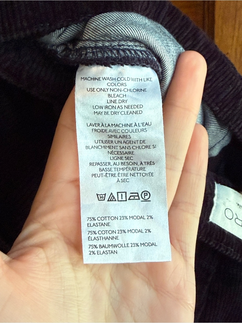 NWT PILCRO Izzie Relaxed Pull On Barrel Trousers Corduroy Navy High Waisted M - Picture 8 of 11